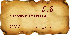 Straszer Brigitta névjegykártya